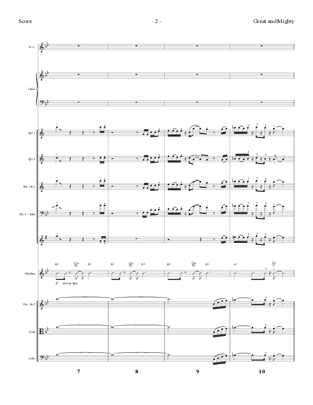Great and Mighty (Choral Anthem SATB) Orchestration (Lillenas Choral / Arr. Bradley Knight)