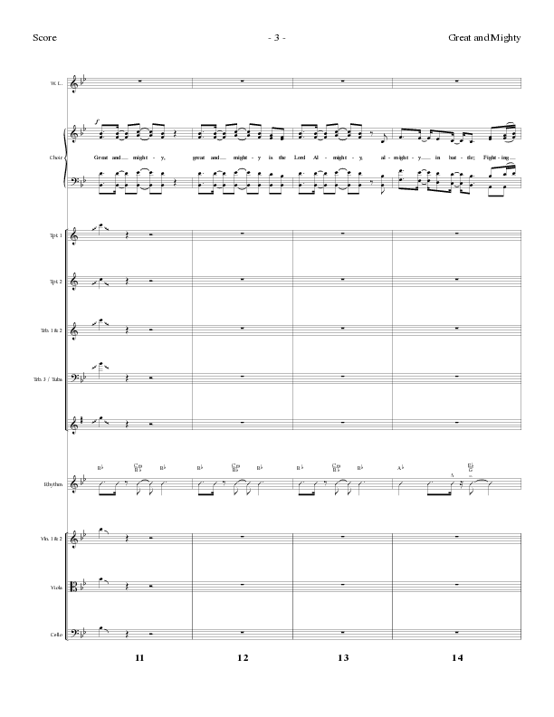 Great and Mighty (Choral Anthem SATB) Orchestration (Lillenas Choral / Arr. Bradley Knight)
