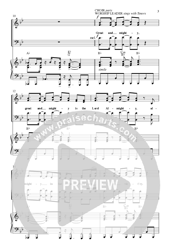 Great and Mighty (Choral Anthem SATB) Anthem (SATB/Piano) (Lillenas Choral / Arr. Bradley Knight)