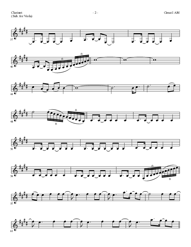 Great I Am (Choral Anthem SATB) Clarinet (Lillenas Choral / Arr. David Clydesdale)