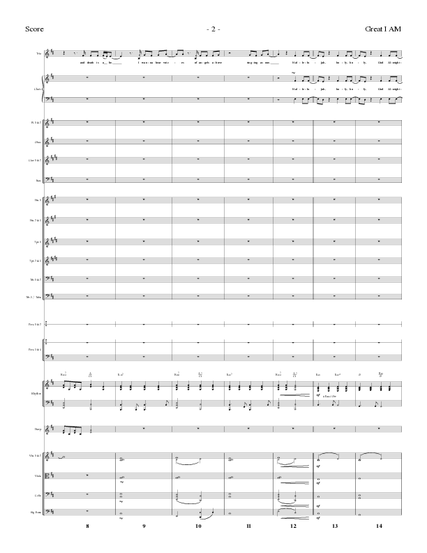 Great I Am (Choral Anthem SATB) Conductor's Score (Lillenas Choral / Arr. David Clydesdale)