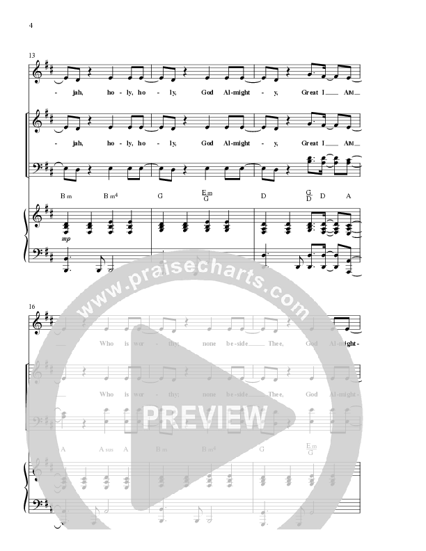 Great I Am (Choral Anthem SATB) Anthem (SATB/Piano) (Lillenas Choral / Arr. David Clydesdale)