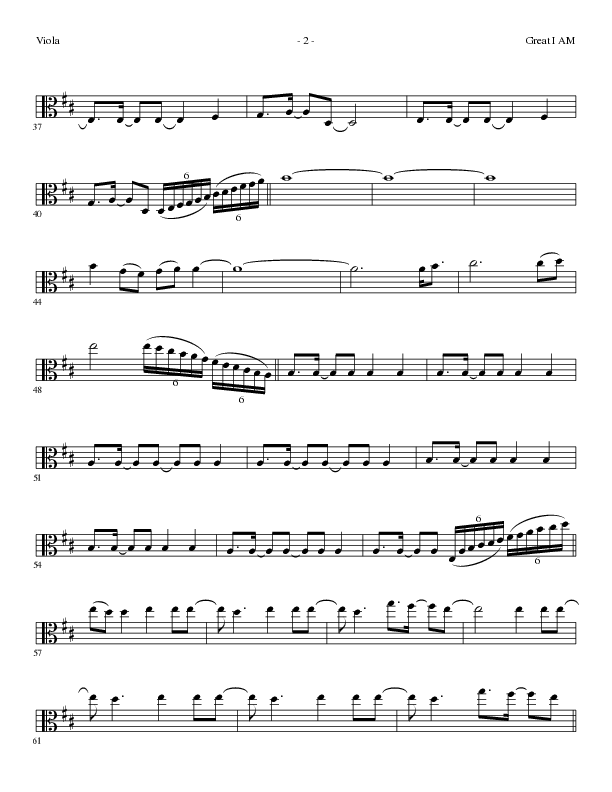 Great I Am (Choral Anthem SATB) Viola (Lillenas Choral / Arr. David Clydesdale)