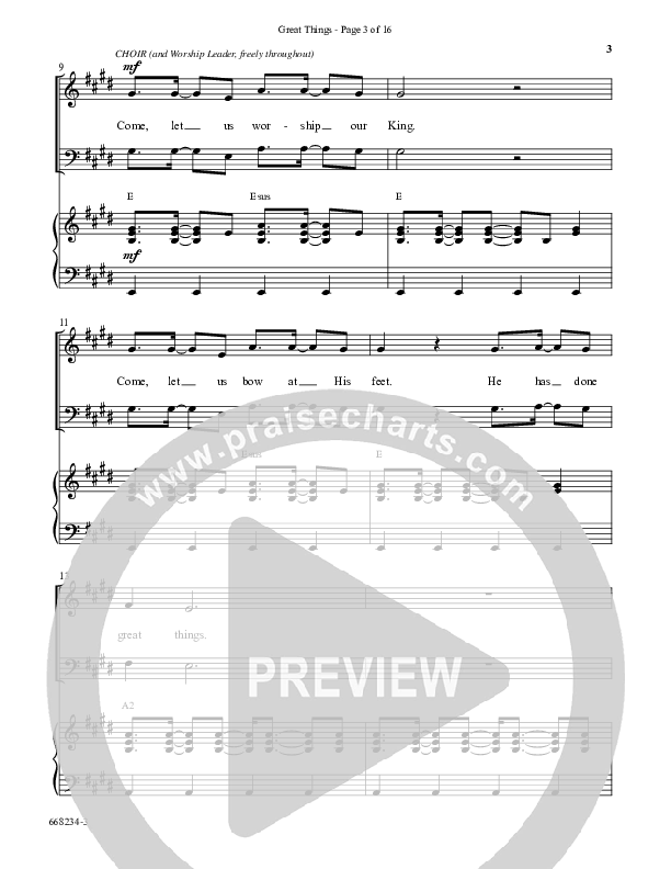 Great Things (Choral Anthem SATB) Anthem (SATB/Piano) (Word Music Choral / Arr. Cliff Duren)