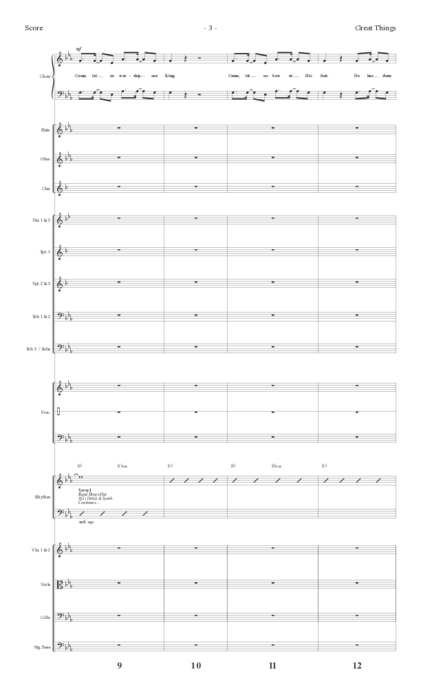 Great Things (Choral Anthem SATB) Orchestration (Lillenas Choral / Arr. Nick Robertson)