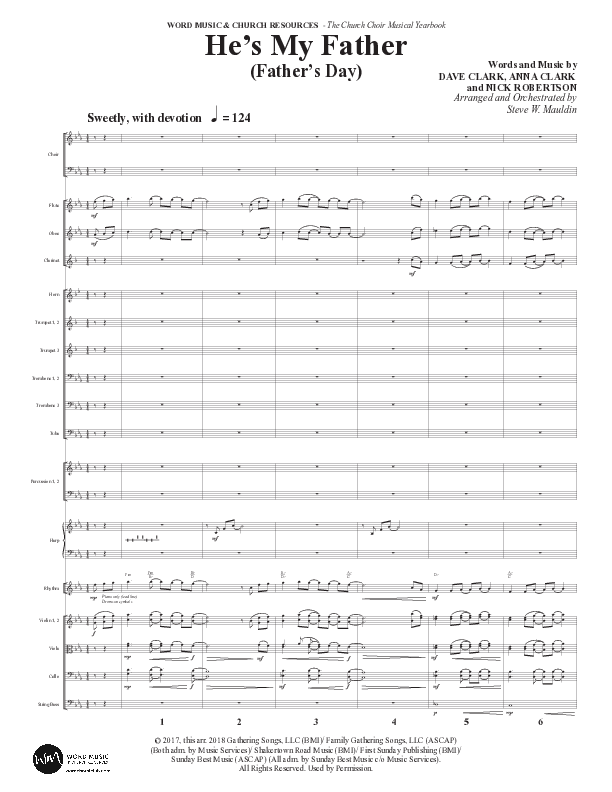 He’s My Father (Father’s Day) (Choral Anthem SATB) Conductor's Score (Word Music Choral / Arr. Steve Mauldin)