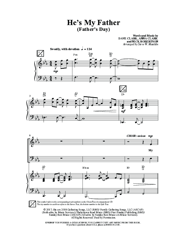 He’s My Father (Father’s Day) (Choral Anthem SATB) Anthem (SATB/Piano) (Word Music Choral / Arr. Steve Mauldin)
