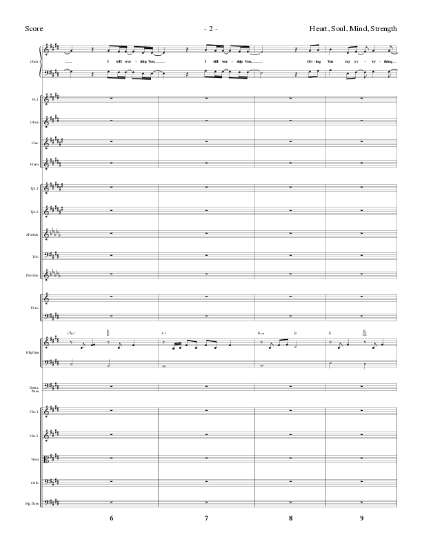 Heart Soul Mind And Strength (Choral Anthem SATB) Conductor's Score (Lillenas Choral / Arr. Geron Davis / Arr. Bradley Knight)