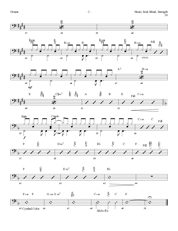 Heart Soul Mind And Strength (Choral Anthem SATB) Drum Set (Lillenas Choral / Arr. Geron Davis / Arr. Bradley Knight)
