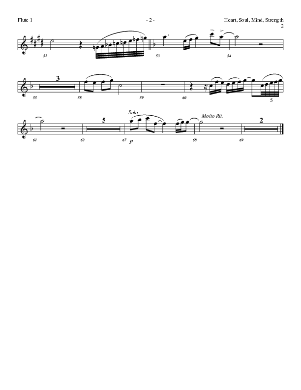 Heart Soul Mind And Strength (Choral Anthem SATB) Flute (Lillenas Choral / Arr. Geron Davis / Arr. Bradley Knight)