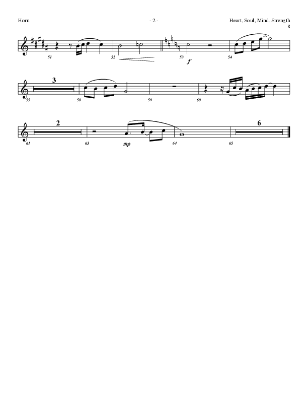 Heart Soul Mind And Strength (Choral Anthem SATB) French Horn (Lillenas Choral / Arr. Geron Davis / Arr. Bradley Knight)