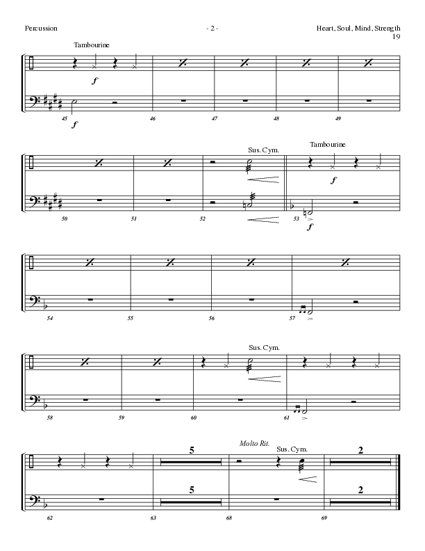 Heart Soul Mind And Strength (Choral Anthem SATB) Percussion (Lillenas Choral / Arr. Geron Davis / Arr. Bradley Knight)