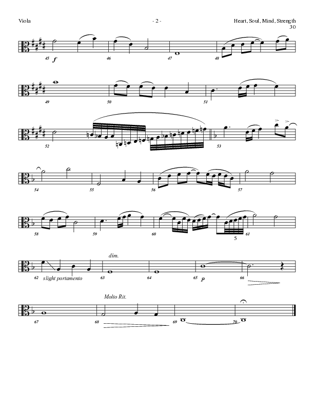 Heart Soul Mind And Strength (Choral Anthem SATB) Viola (Lillenas Choral / Arr. Geron Davis / Arr. Bradley Knight)