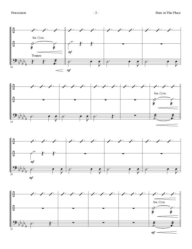 Here In This Place with Blessed Assurance, To God Be The Glory (Choral Anthem SATB) Percussion (Lillenas Choral / Arr. Dave Clark / Orch. David Clydesdale)