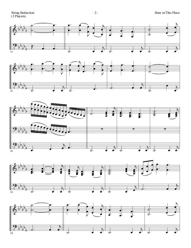 Here In This Place with Blessed Assurance, To God Be The Glory (Choral Anthem SATB) String Reduction (Lillenas Choral / Arr. Dave Clark / Orch. David Clydesdale)