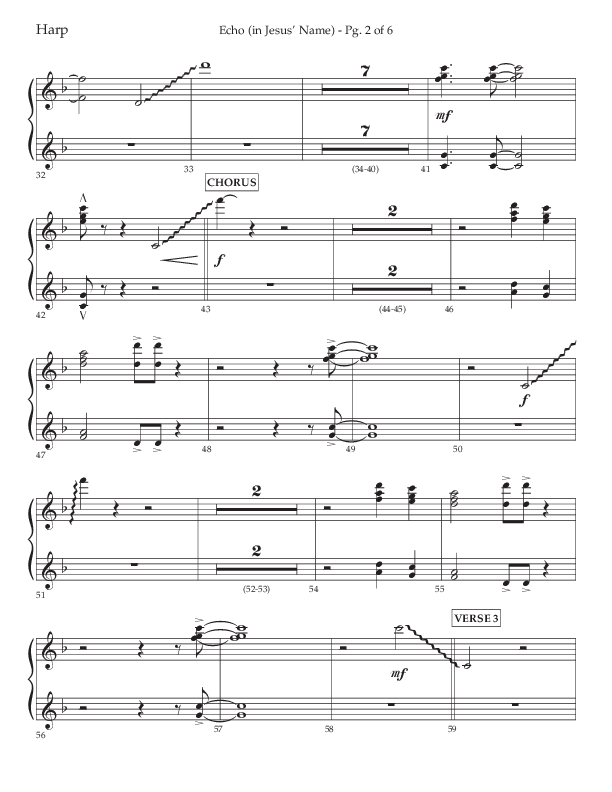 Echo (In Jesus Name) (Choral Anthem SATB) Harp (Lifeway Choral / Arr. Luke Gambill / Arr. Bill Wolaver)