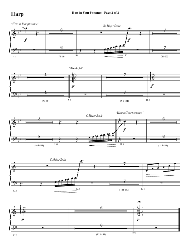 Here In Your Presence (Choral Anthem SATB) Harp (Word Music Choral / Arr. Tim Paul)