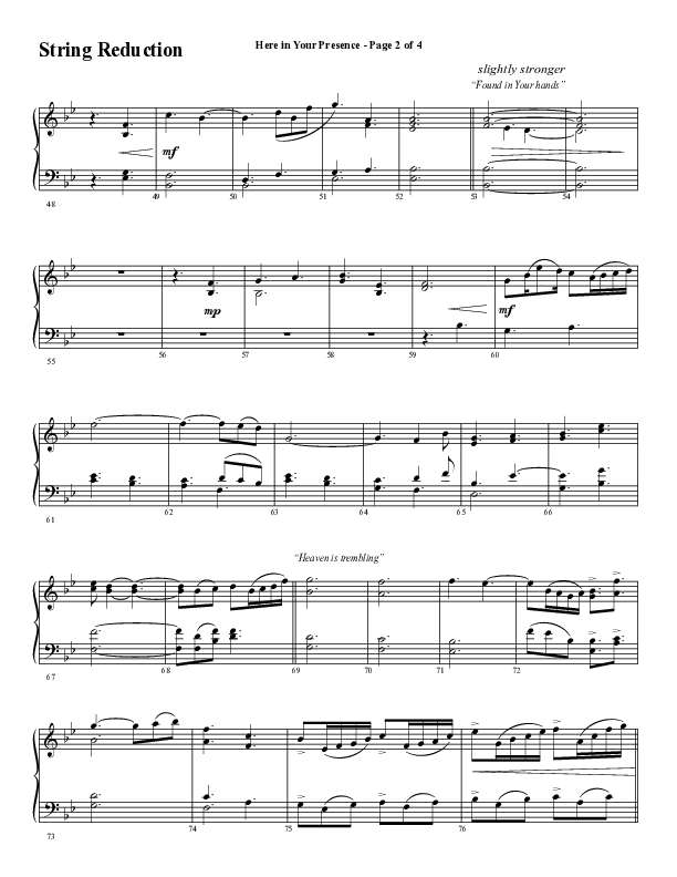 Here In Your Presence (Choral Anthem SATB) String Reduction (Word Music Choral / Arr. Tim Paul)