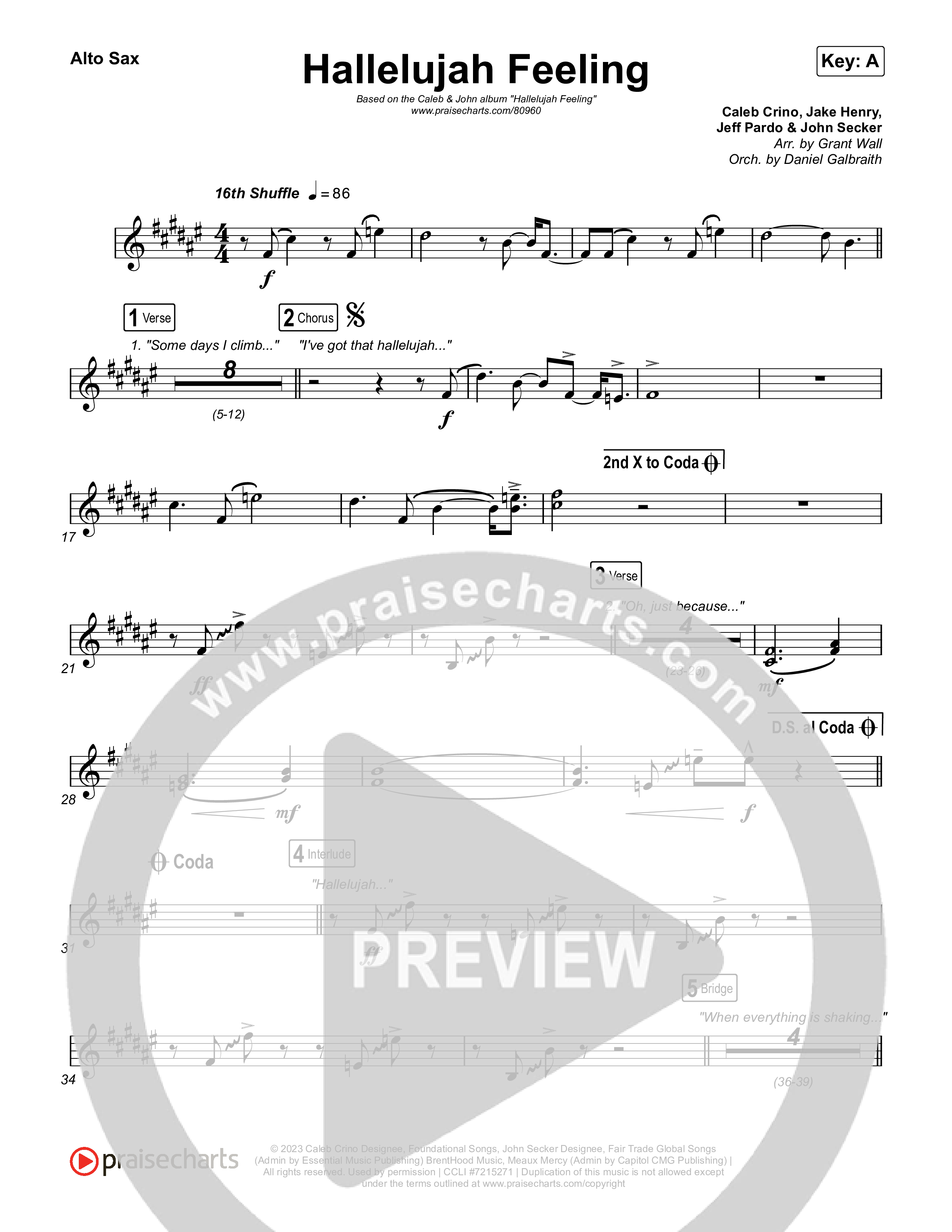 Hallelujah Feeling Sax Pack (Caleb & John)