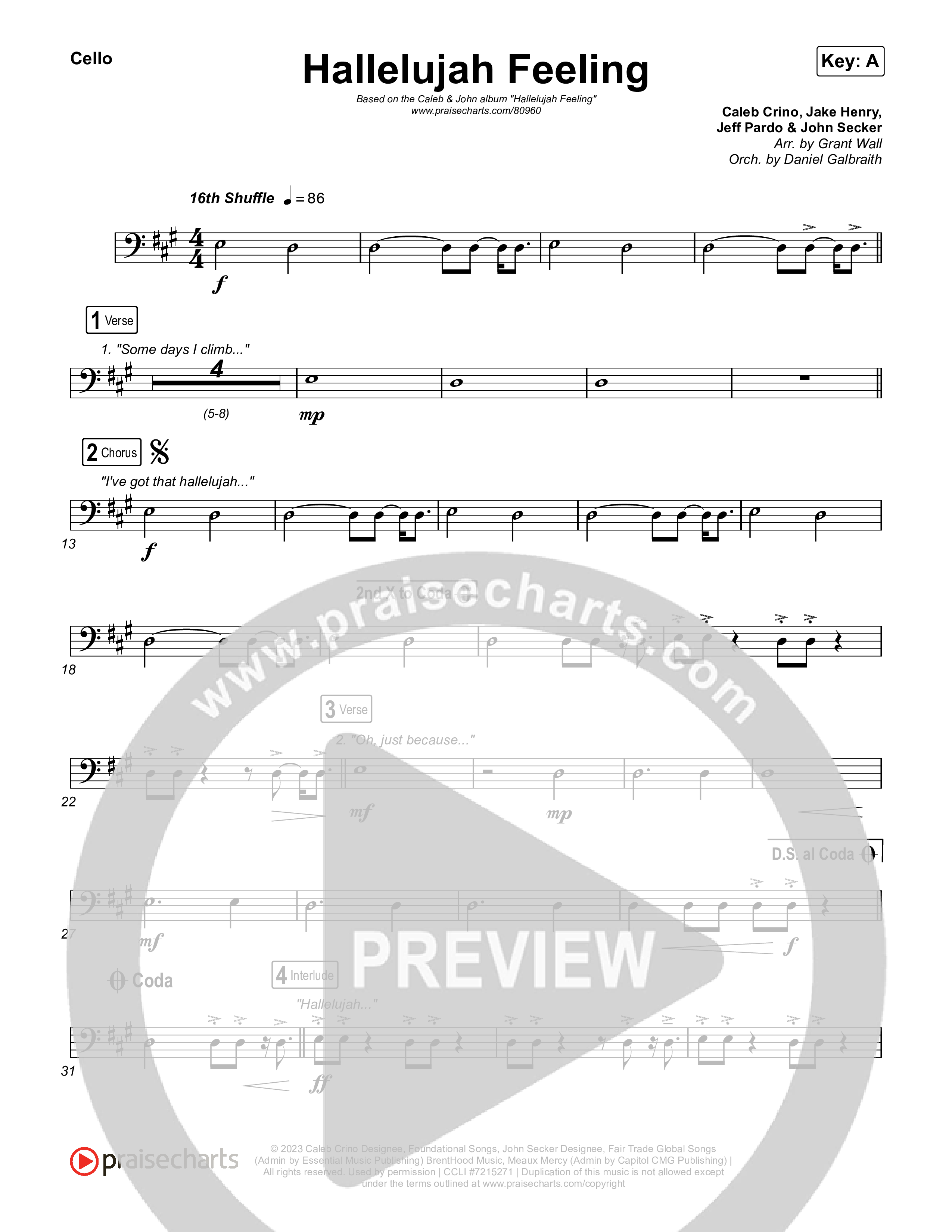 Hallelujah Feeling Cello (Caleb & John)