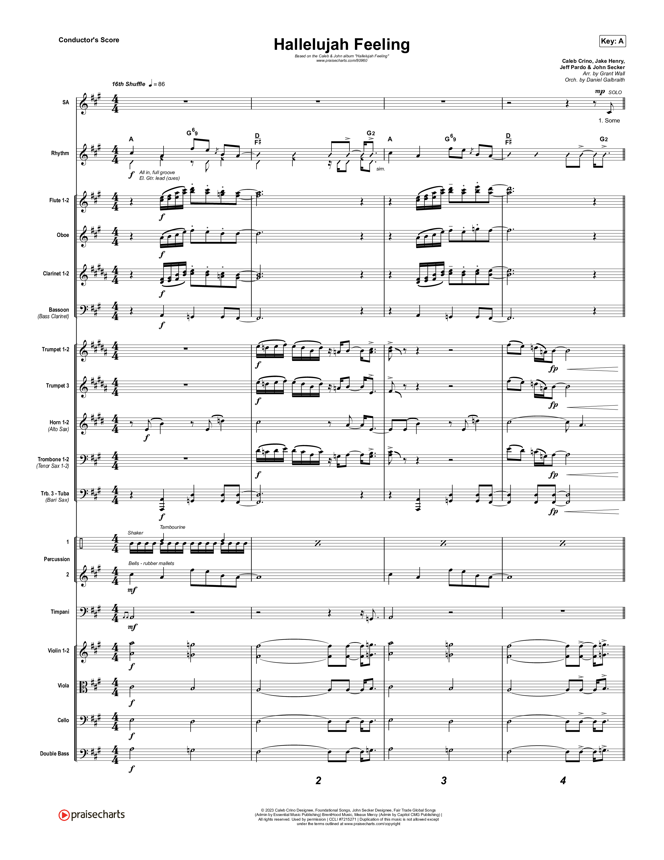Hallelujah Feeling Conductor's Score (Caleb & John)