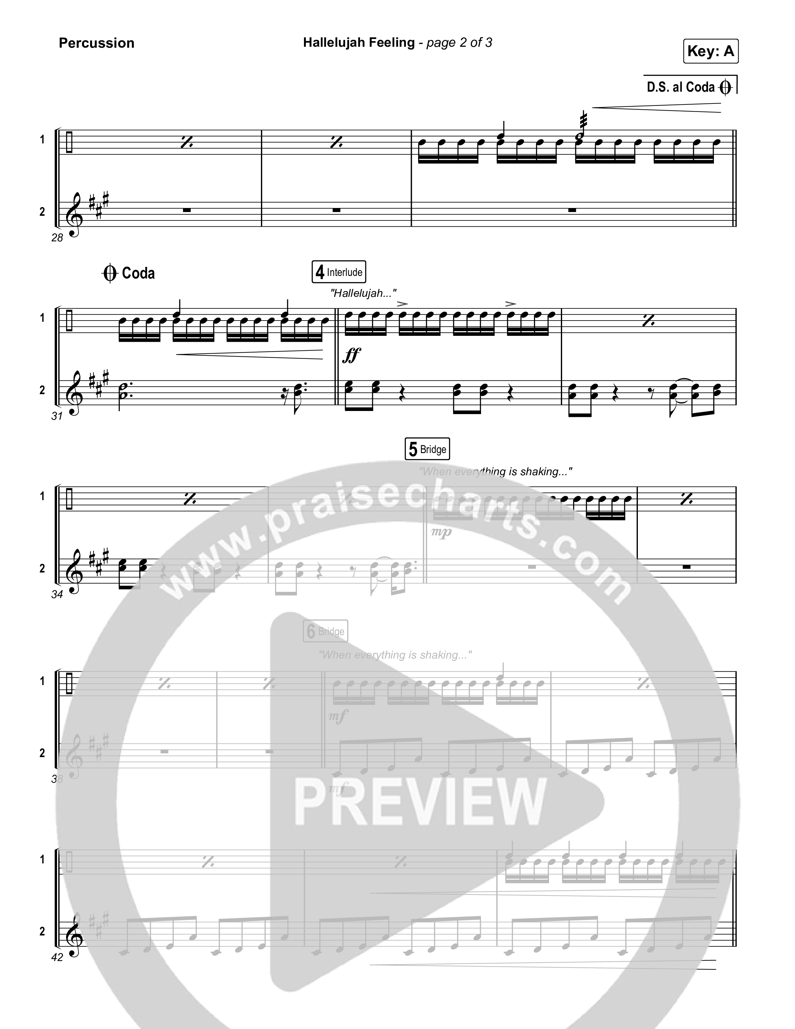 Hallelujah Feeling Percussion (Caleb & John)