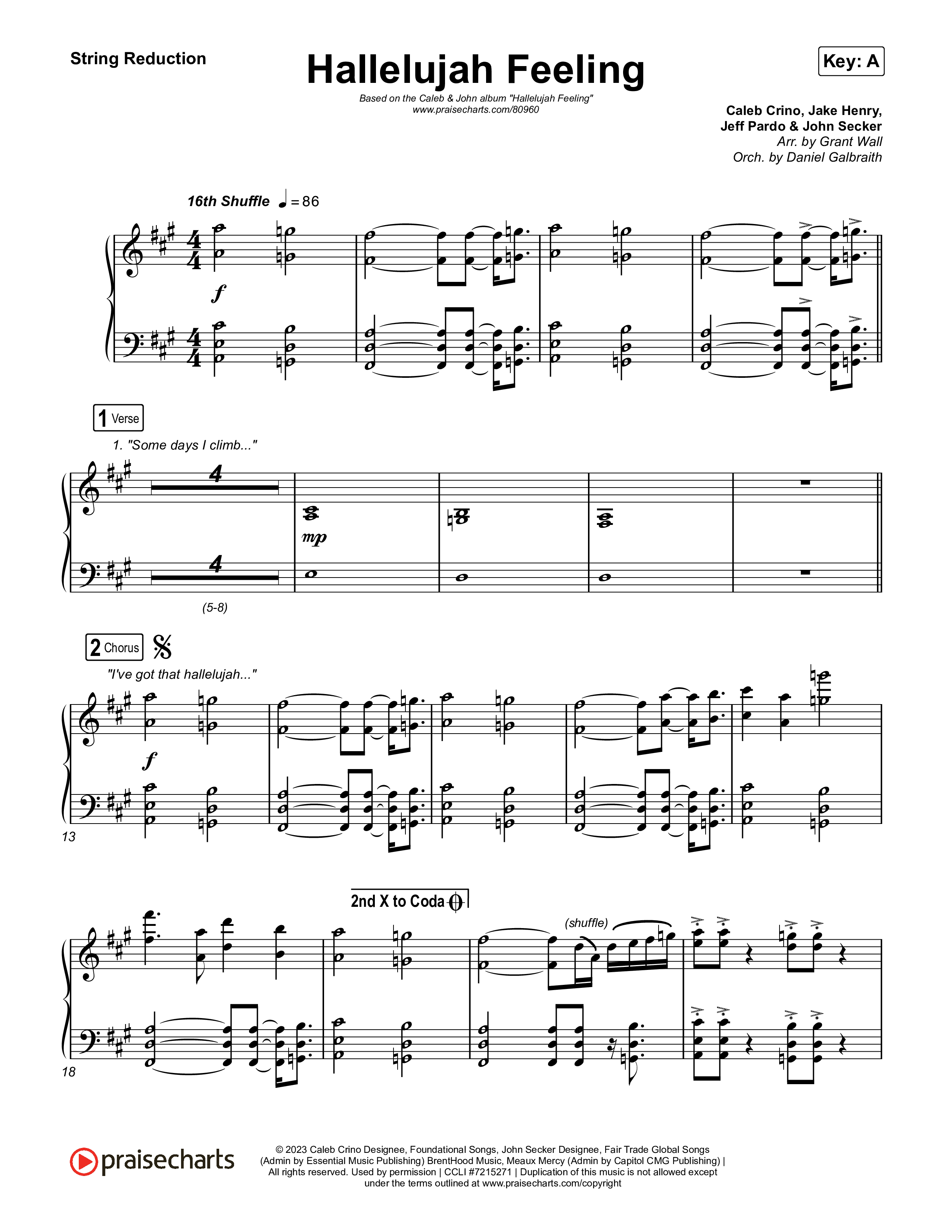 Hallelujah Feeling String Reduction (Caleb & John)