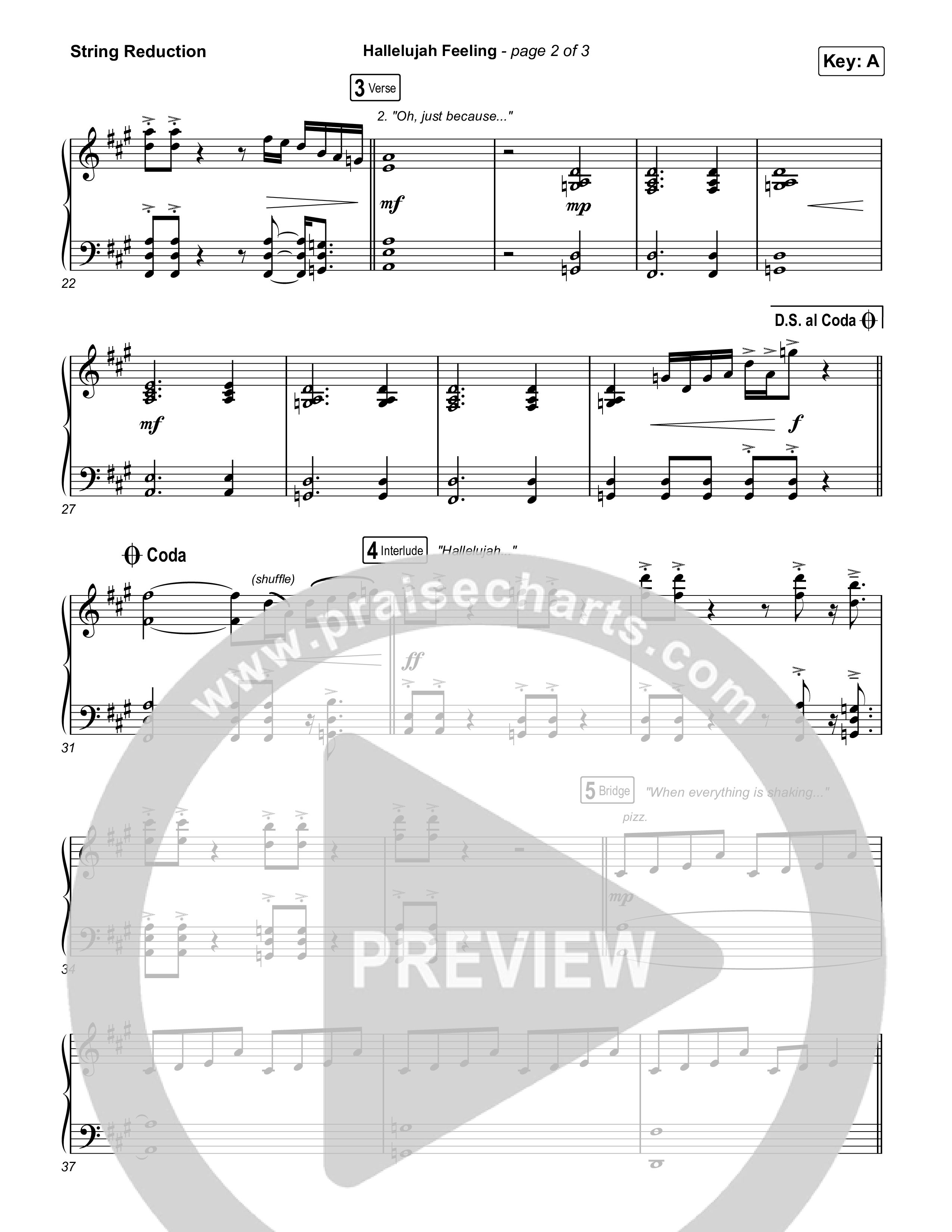 Hallelujah Feeling String Reduction (Caleb & John)