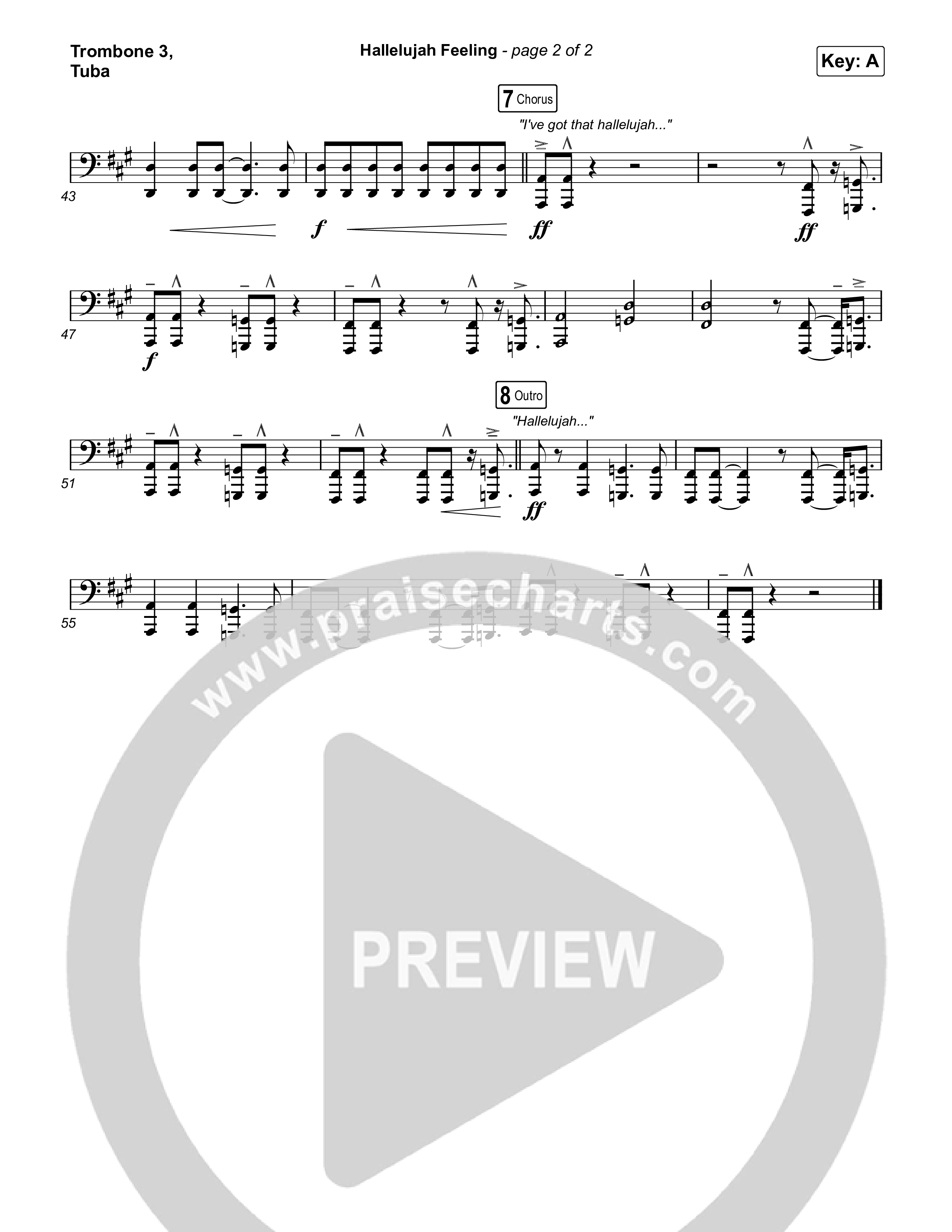 Hallelujah Feeling Trombone 3/Tuba (Caleb & John)