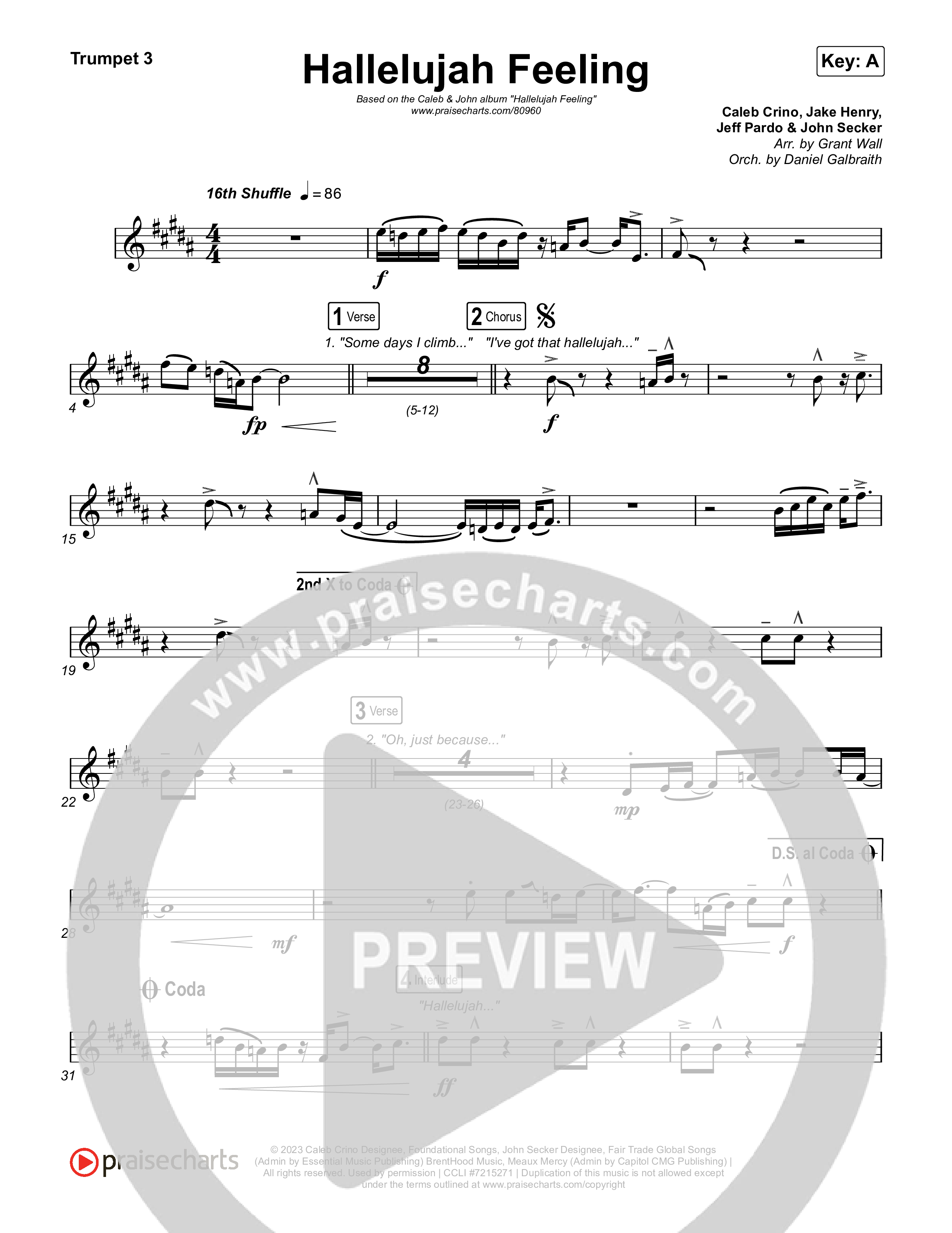 Hallelujah Feeling Trumpet 3 (Caleb & John)