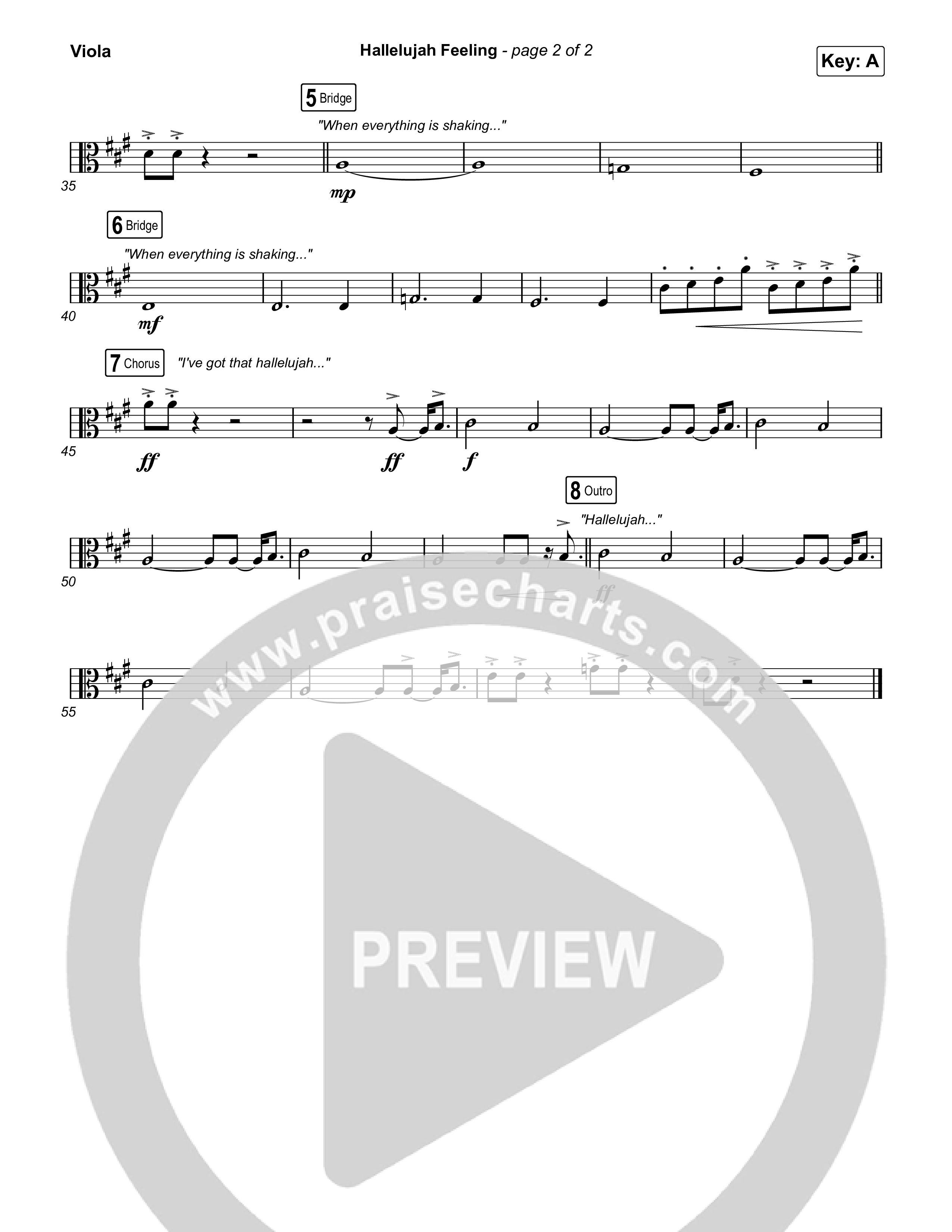 Hallelujah Feeling Viola (Caleb & John)