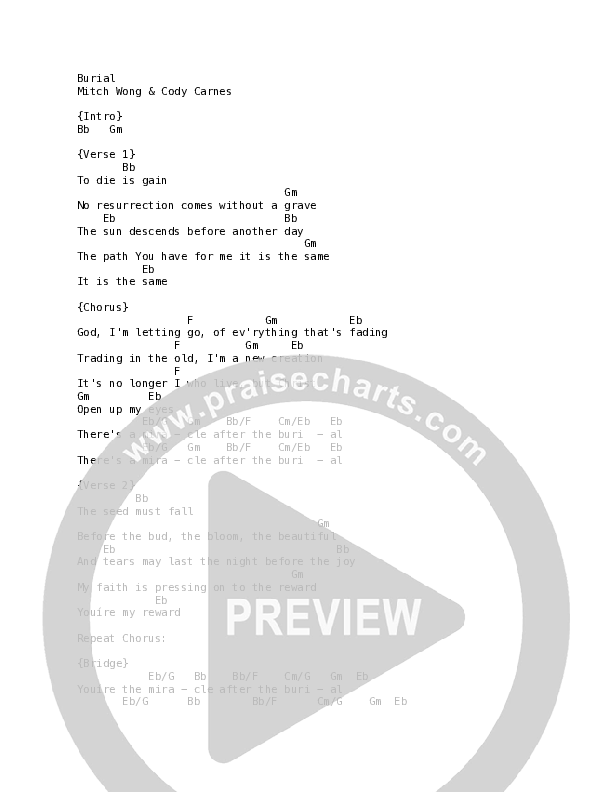 Burial Chord Chart (Mitch Wong / Hope Darst)