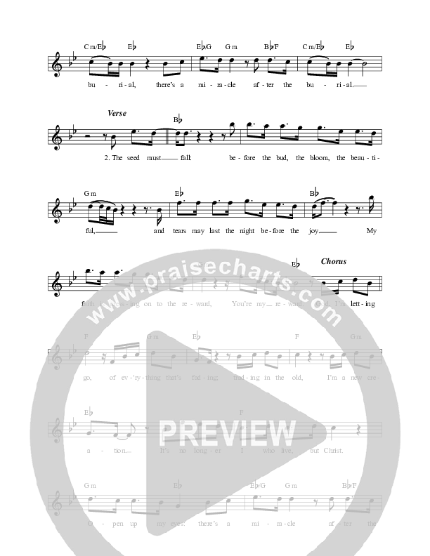 Burial Lead Sheet Melody (Mitch Wong / Hope Darst)