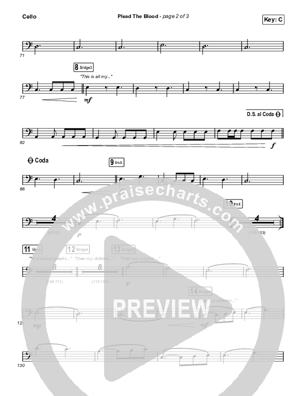 Plead The Blood Cello (Chris Davenport / Cody Carnes / Brandon Lake)