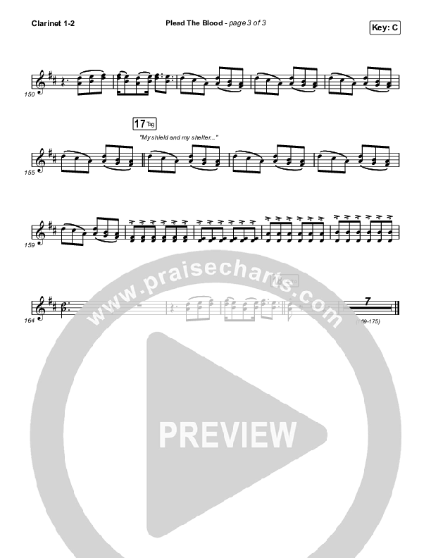 Plead The Blood Clarinet 1,2 (Chris Davenport / Cody Carnes / Brandon Lake)