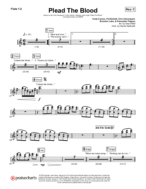 Plead The Blood Wind Pack (Chris Davenport / Cody Carnes / Brandon Lake)