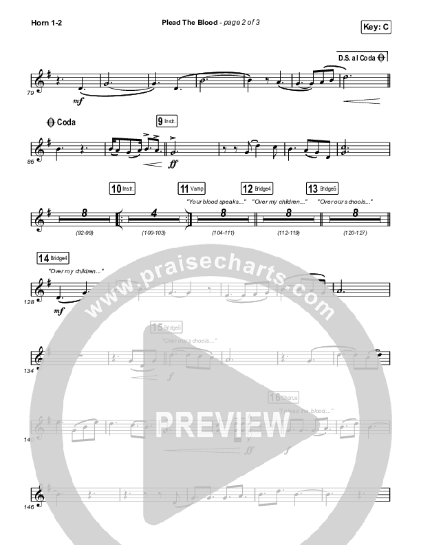 Plead The Blood Brass Pack (Chris Davenport / Cody Carnes / Brandon Lake)