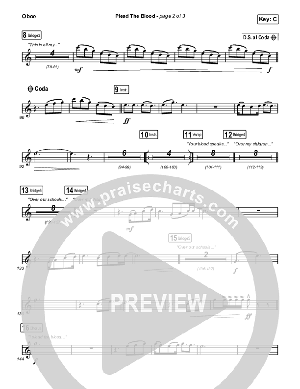 Plead The Blood Oboe (Chris Davenport / Cody Carnes / Brandon Lake)