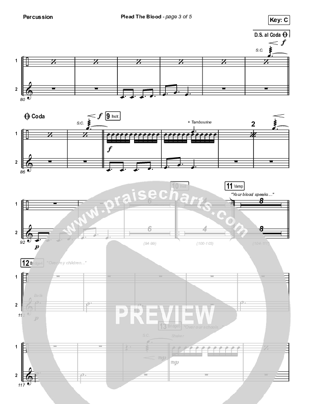 Plead The Blood Percussion (Chris Davenport / Cody Carnes / Brandon Lake)