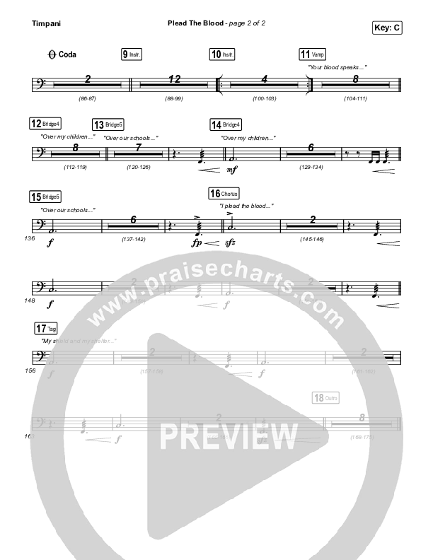 Plead The Blood Timpani (Chris Davenport / Cody Carnes / Brandon Lake)