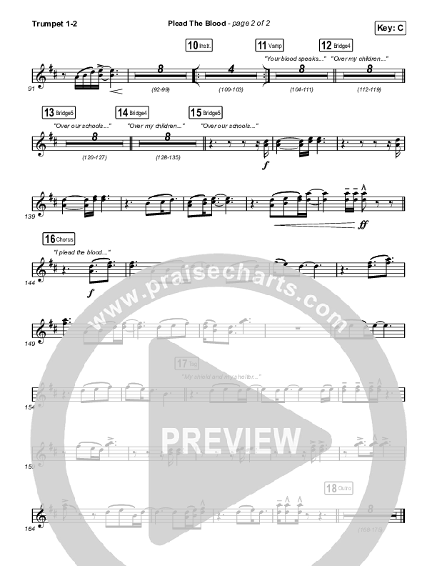 Plead The Blood Trumpet 1,2 (Chris Davenport / Cody Carnes / Brandon Lake)