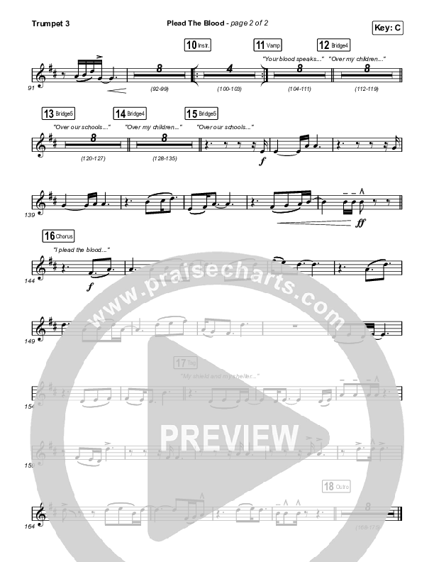 Plead The Blood Trumpet 3 (Chris Davenport / Cody Carnes / Brandon Lake)