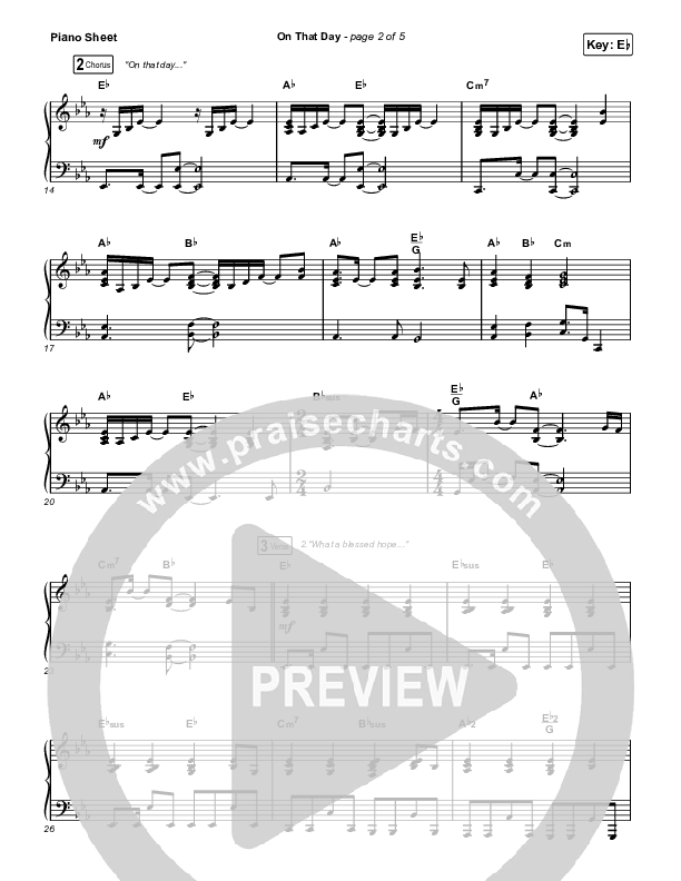 On That Day (Live) Piano Sheet (CityAlight)