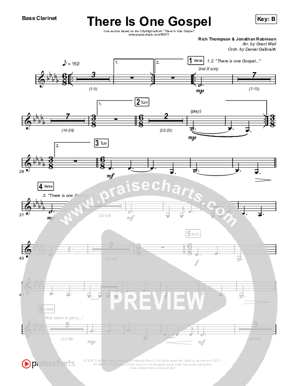 There Is One Gospel (Live) Clarinet 1,2 (CityAlight)