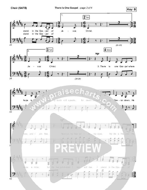 There Is One Gospel (Live) Choir Sheet (SATB) (CityAlight)