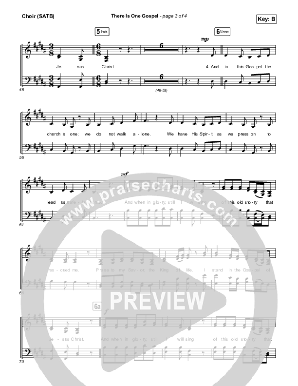 There Is One Gospel (Live) Choir Sheet (SATB) (CityAlight)