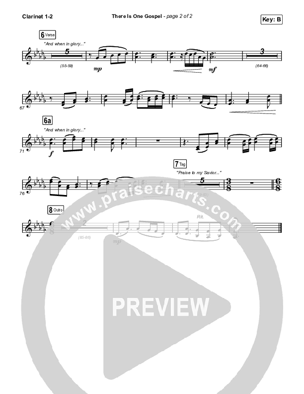 There Is One Gospel (Live) Clarinet 1/2 (CityAlight)