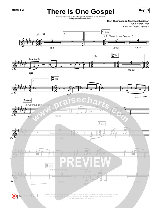 There Is One Gospel (Live) Brass Pack (CityAlight)