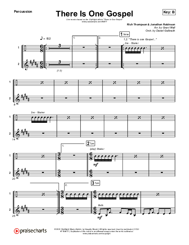 There Is One Gospel (Live) Percussion (CityAlight)