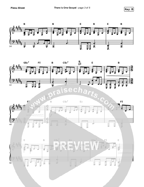 There Is One Gospel (Live) Piano Sheet (CityAlight)